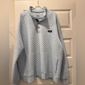 LL Bean Men's Light Blue Quilted Pullover